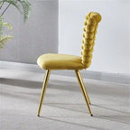 Chaise de salle à manger moderne avec pieds en métal - Lot de 2