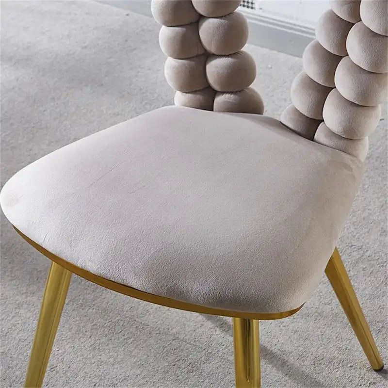 Chaise de salle à manger moderne avec pieds en métal - Lot de 2