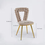 Chaise de salle à manger moderne avec pieds en métal - Lot de 2