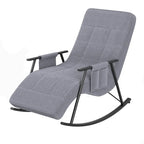 Fauteuil à bascule réglable, fauteuil à bascule de chambre de bébé avec dossier haut et repose-pieds réglables