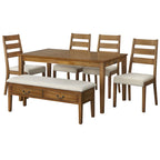 Chaises de salle à manger en bois massif Palmer - Lot de 2