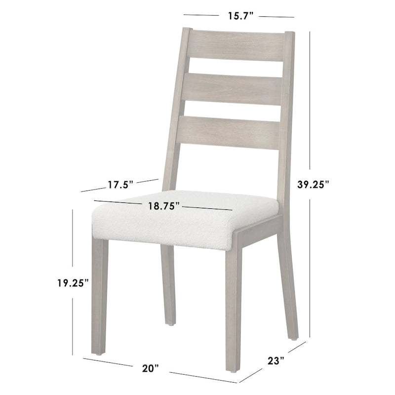 Chaises de salle à manger en bois massif Palmer - Lot de 2