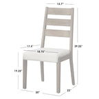 Chaises de salle à manger en bois massif Palmer - Lot de 2