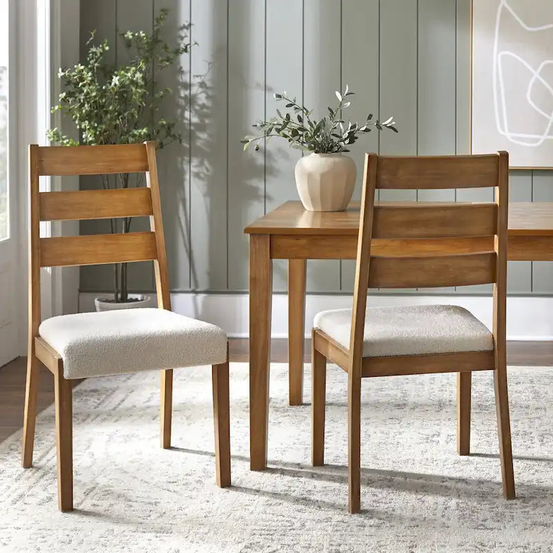 Chaises de salle à manger en bois massif Palmer - Lot de 2