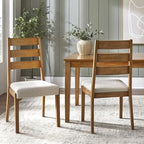 Chaises de salle à manger en bois massif Palmer - Lot de 2